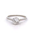 Mid Century GIA 0.52 Carat Round Brilliant Cut Diamond 14k White Gold Solitaire Ring