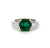 Vintage GIA Zambian Emerald Diamond Platinum 18 Karat Yellow Gold Ring