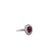 Art Deco Inspired 2.40 Carats Cabochon Ruby Diamond Platinum Ring
