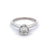 Mid Century GIA 1.06 Carats Old European Cut Diamond 18k White Gold Solitaire Ring