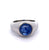 Vintage 4.30 Carats Sapphire Platinum Solitaire Bezel Set Ring