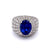 Vintage GIA 5.00 Carats Ceylon No Heat Sapphire Diamond 18k White Gold Ring