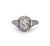 Art Deco Inspired 0.96 Carat Old European Cut Diamond Platinum Ring