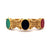Vintage 18 Karat Yellow Gold Intaglio Hinged Bracelet