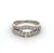 Vintage Diamond 14 Karat White Gold Chevron Band Set