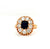Edwardian Sapphire Diamond 18 Karat Yellow Gold Cluster Ring