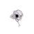 Mid Century 1.86 Carats Green Sapphire Platinum Rose Brooch