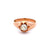 Edwardian Old Mine Cut Diamond 14 Karat Rose Gold Belcher Solitaire Ring