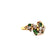 Vintage Diamond Tsavorite Garnet 14 Karat Yellow Gold Cluster Ring