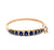 Edwardian Sapphire Diamond 14k Yellow Gold Hinged Cuff Bracelet