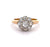 Antique French Diamond Platinum 18k Yellow Gold Cluster Ring