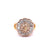Edwardian GIA 2.37 Carats Fancy Color Diamond 14k Yellow Rose Gold Cluster Ring