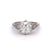 Mid Century French GIA 2.71 Carats Old Mine Cut Diamond 18k White Gold Ring