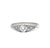 Art Deco Old Mine Cut Diamond 18 Karat White Gold Ring