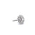 Vintage 3.45 Carats Brilliant Cut Diamonds Platinum Cluster Ring