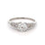 Art Deco GIA 0.92 Round Brilliant Cut Diamond Platinum Ring