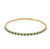 Diamond Emerald 14 Karat Yellow Gold Bangle Bracelet