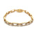 Diamond 14 Karat Yellow Gold Link Bracelet