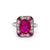 Art Deco Burma No Heat Ruby Diamond Platinum Dinner Ring