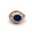Vintage GIA 2.67 Carats Australian Sapphire Diamond 18 Karat Yellow Gold Swirl Cocktail Ring