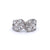 Mid Century Diamond Platinum Double Swirl Ring