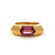 Vintage Bvlgari Pink Tourmaline 18 Karat Yellow Gold Solitaire Ring