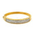 Vintage Princess Cut Diamond 18 Karat Yellow Gold Hinged Bracelet