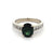 Vintage 2.03 Carats Green Sapphire Diamond 18k White Gold Ring