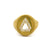 GIA 2.04 Carats Shield Cut Diamond 20 Karat Yellow Gold Signet Ring