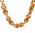 Vintage Italian 18k Yellow Brushed Gold Link Necklace