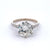 Mid Century French GIA 2.98 Carats Round Brilliant Cut Diamond Platinum Ring