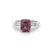 Mid Century 2.51 Carats Spinel Diamond Platinum Ring