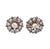 Old European Cut Diamond Platinum Stud Earrings