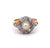 Edwardian Pearl Diamond 18k Yellow Gold Platinum Cluster Ring
