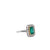 Art Deco Inspired 0.77 Carat Emerald Diamond Platinum Ring