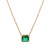 2.08 Carats Emerald 18k Yellow Gold Bezel Set Necklace