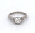 Edwardian GIA 0.99 Carats Old European Cut Diamond Platinum Filigree Ring