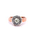 Late Victorian Diamond Silver 14 Karat Rose Gold Flower Cluster Ring