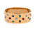 Vintage Gemstone Diamond 14 Karat Yellow Gold Hinged Bracelet