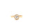 Antique GIA 0.71 Carat Old European Cut Diamond 14 Karat Rose Gold Cluster Ring