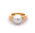 Vintage Italian Mikimoto Pearl 18k Yellow Gold Ring
