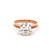 Victorian GIA 2.91 Carats Old Mine Cut Diamond 14k Rose Gold Solitaire Ring