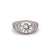 Art Deco French GIA 2.02 Carats Round Brilliant Cut Diamond Platinum Ring