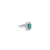 Art Deco Inspired 0. 70 Carat Emerald Diamond Platinum Ring