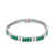Diamond Emerald 14k White Gold Tennis Bracelet