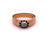 Antique Austrian Rose Cut Diamond 14 Karat Rose Gold Band Ring