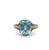 Art Deco Aquamarine 14 Karat White Gold Filigree Solitaire Ring