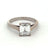 Mid Century French GIA 1.54 Carats Emerald Cut Diamond 18k White Gold Solitaire Ring