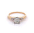 Retro GIA 0.65 Carats Old Mine Cut Diamond 14k Yellow Gold Palladium Three Stone Ring