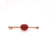 Mid Century Cabochon Cut Carnelian 14k Yellow Gold Brooch